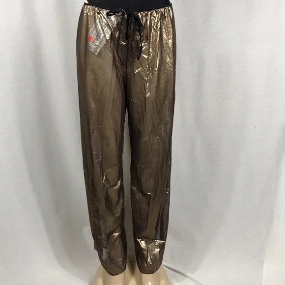 Zuliana Size XL Metallic Mesh Pants. Made in USA. New With Tags - Picture 1 of 4
